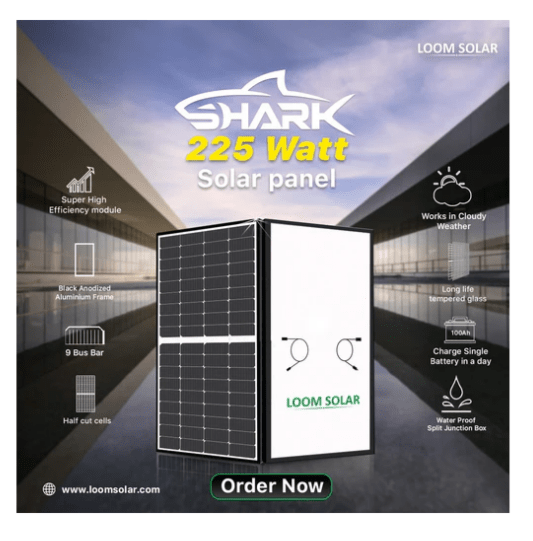 Loom Solar Mono PERC, Half Cut 275Wp, 12V Solar Panel for Inverter Battery Charging - Image 2