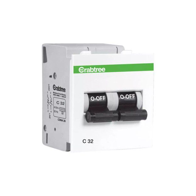 Havells Crabtree Verona Mini MCB DP 25A White