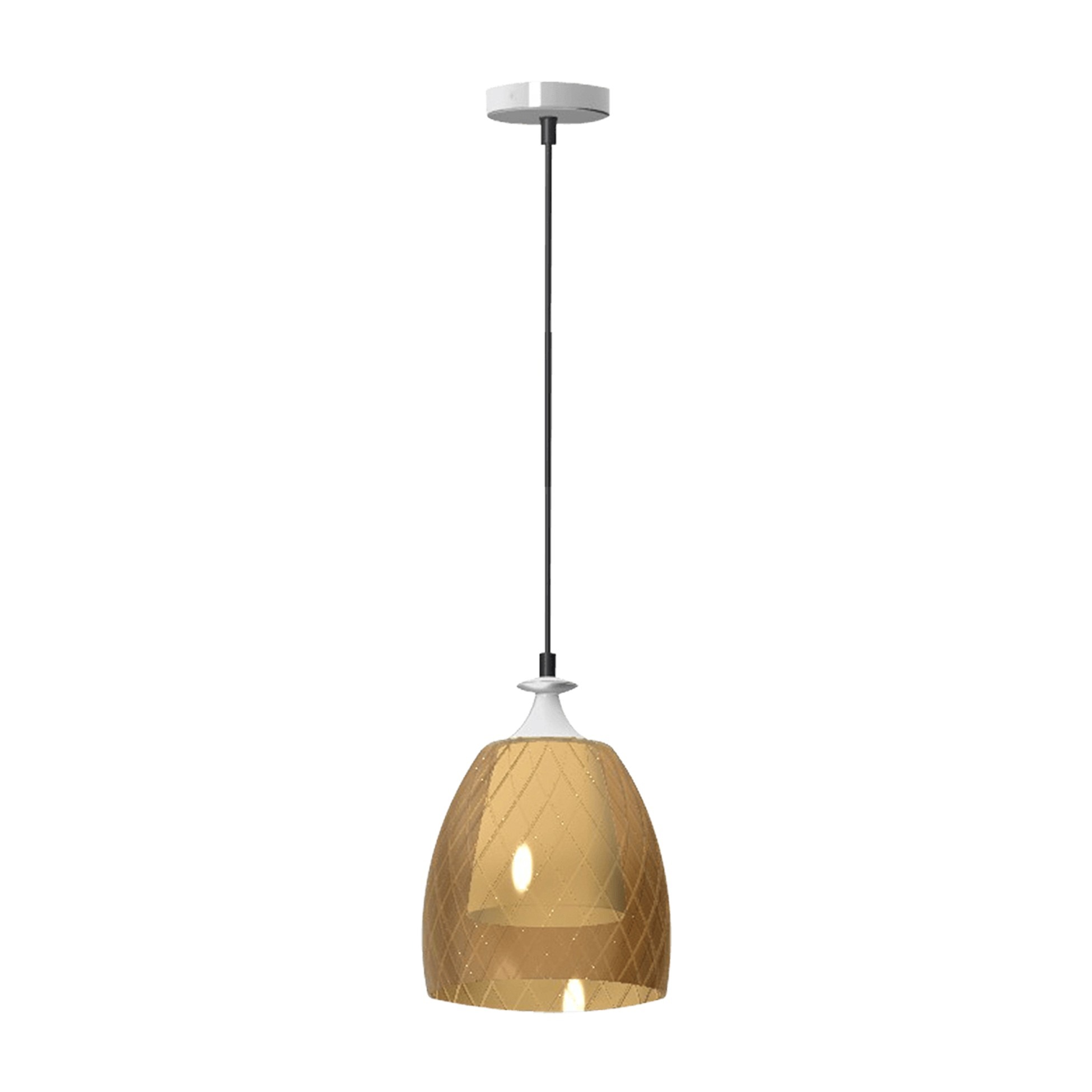 Havells Crystine Pendant Light 1 Lamp E27 Amber