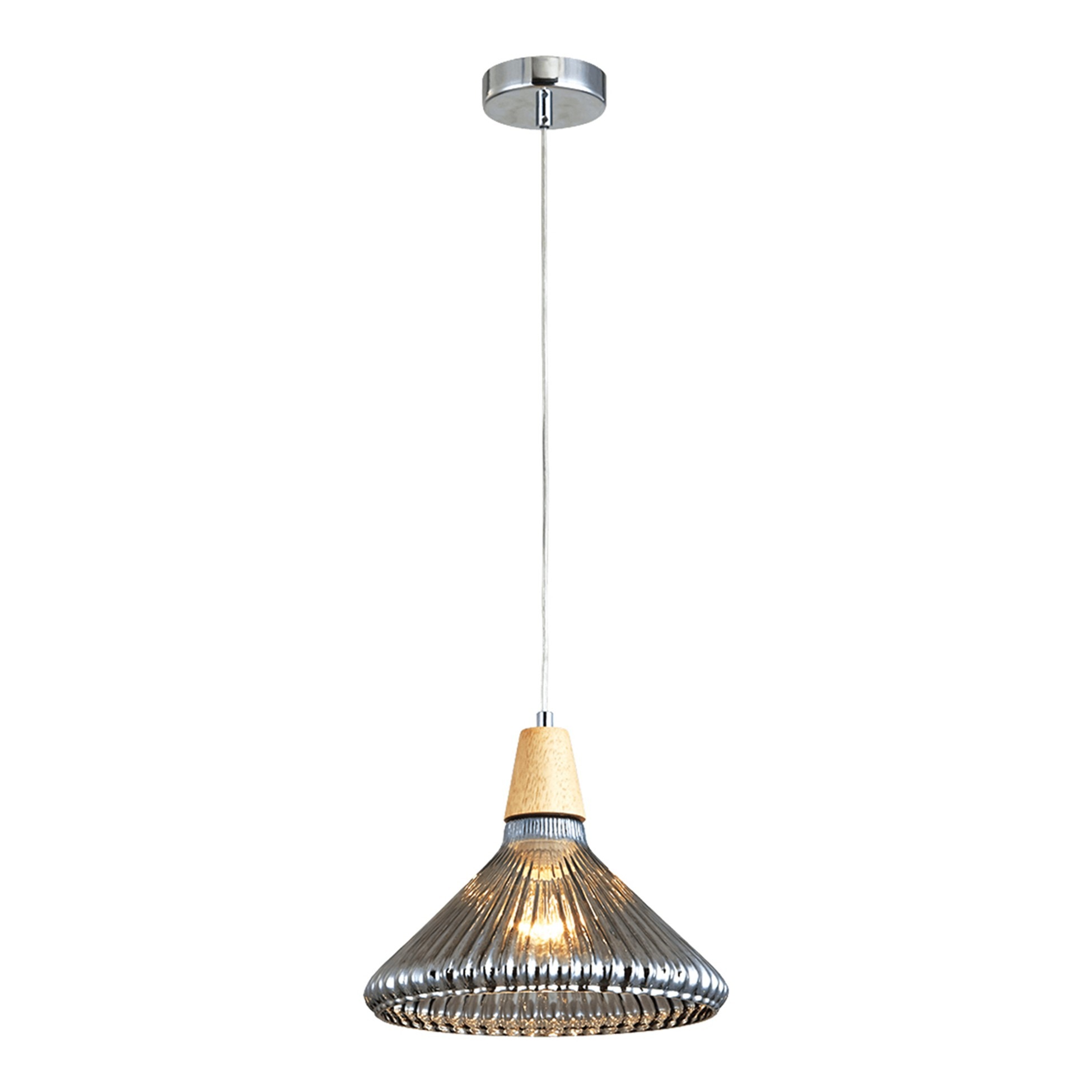 Havells Crystine Pendant Light 1 Lamp E27 Smoke
