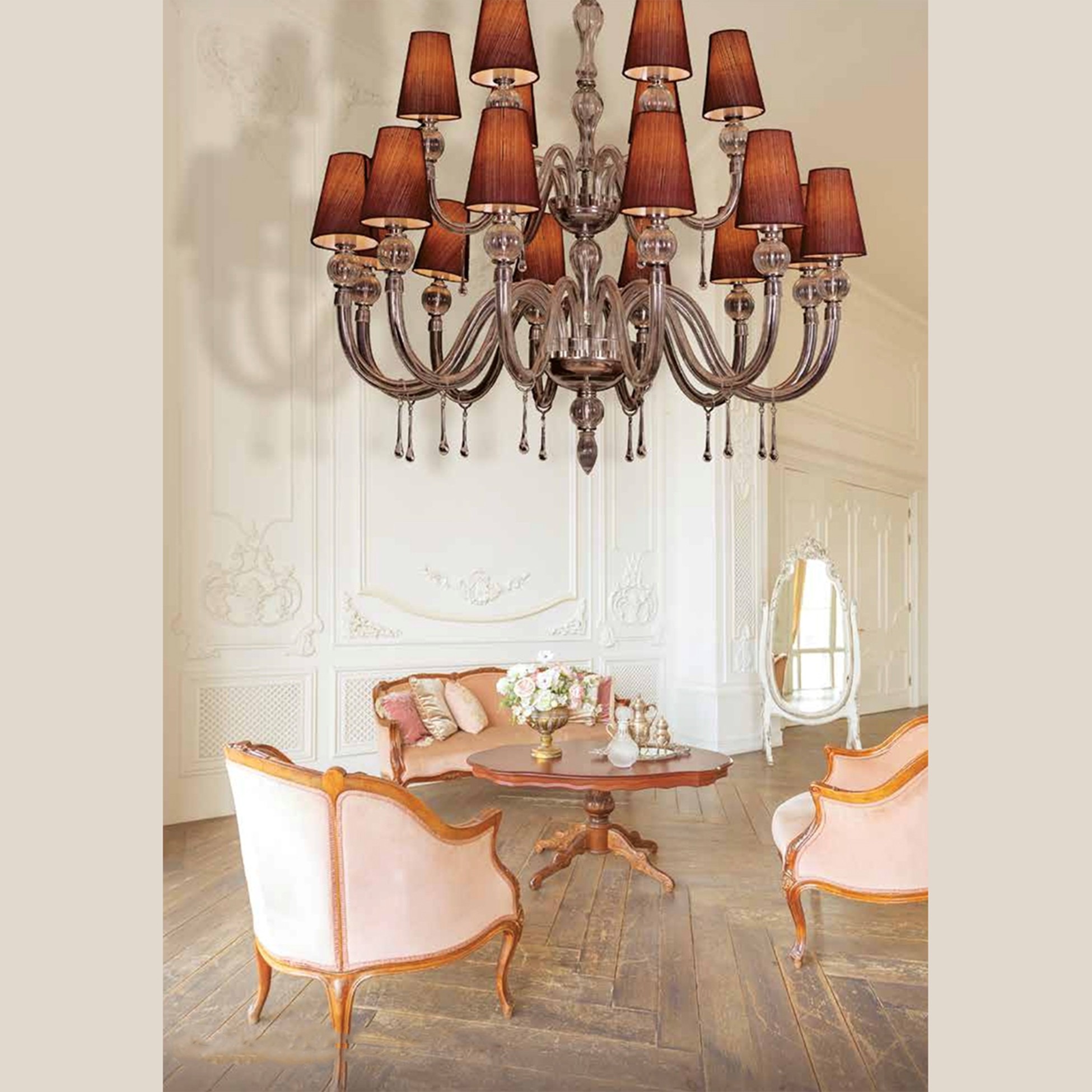 Havells Crystallarium Chandelier 18 Lamp E14 Brown - Image 2