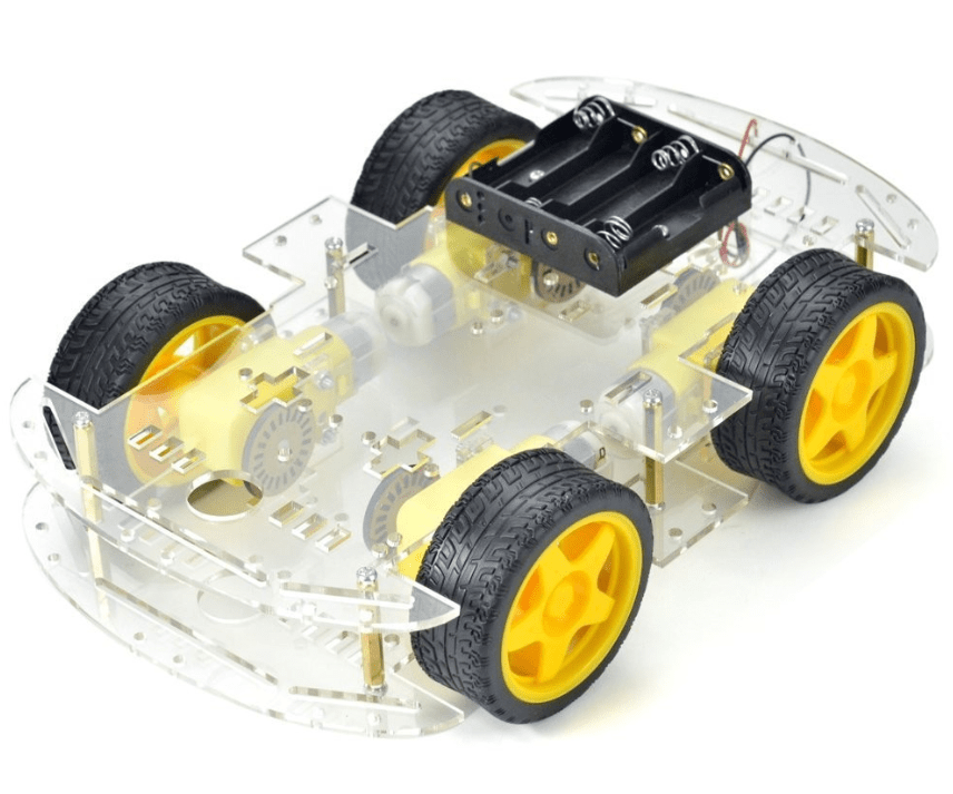 Longer version of 4 WD Double Layer Smart Car Chassis Kit