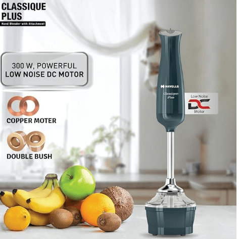Havells Classique Plus Hand Blender 300W White Light Grey - Image 2