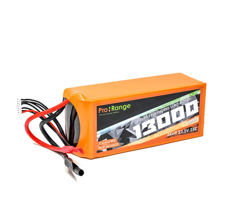 Orange 22.2V 13000mAh 25C 6S Lithium Polymer Battery Pack - Image 2