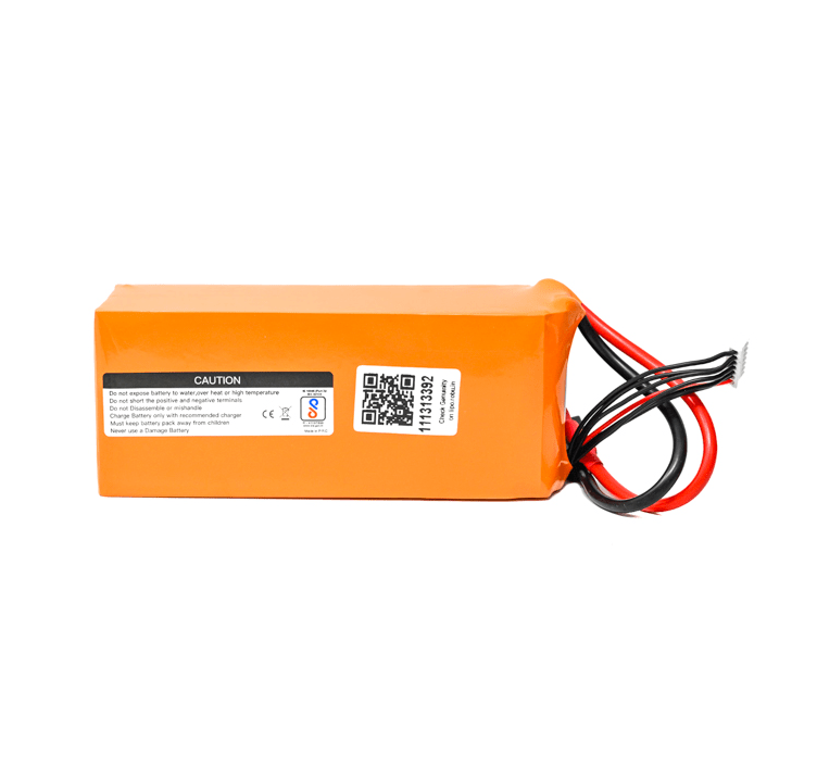 Orange 22.2V 13000mAh 25C 6S Lithium Polymer Battery Pack - Image 3