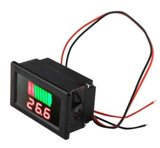 Red 72V Dual Display Automatic Identification Waterproof Voltage Meter - Image 4