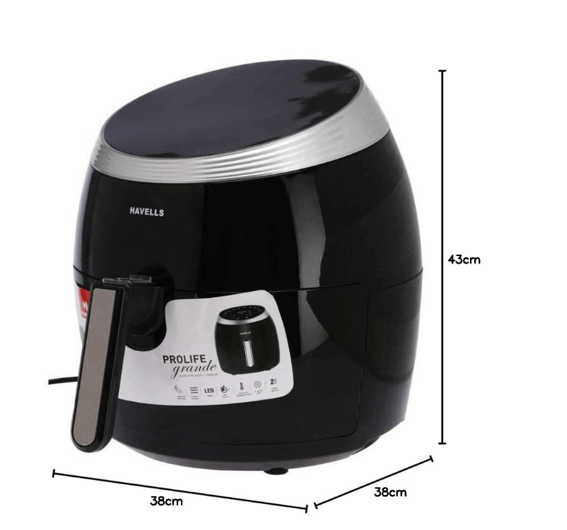 Havells Prolife Grande Air Fryer 6.5L 1700W Black - Image 2