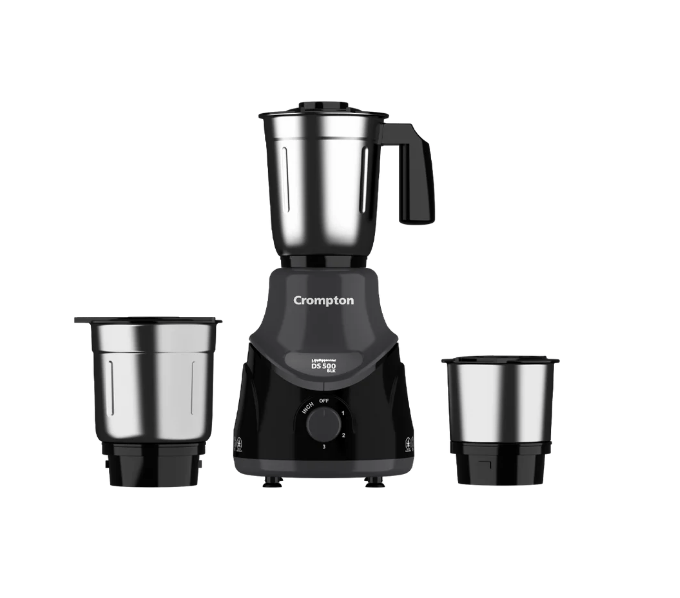Crompton DS 500, 500 Watt Mixer Grinder with 3 Stainless Steel Jars