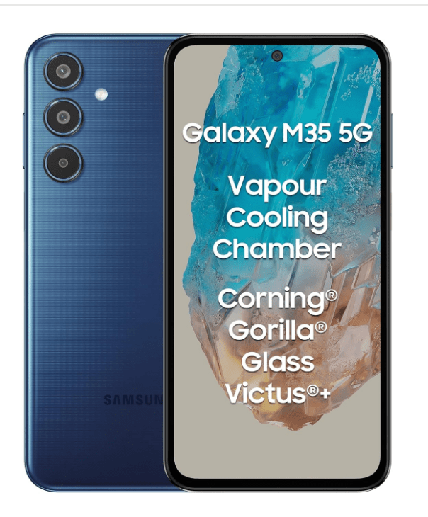 Samsung Galaxy M35 5G (Moonlight Blue,8GB RAM,128GB Storage)