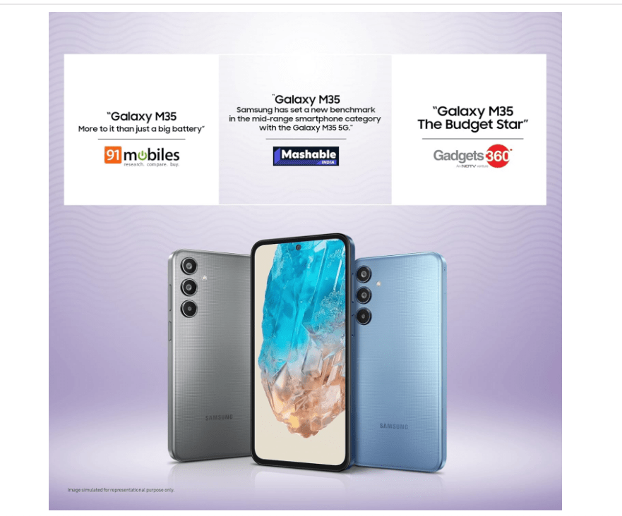 Samsung Galaxy M35 5G (Moonlight Blue,8GB RAM,128GB Storage) - Image 6