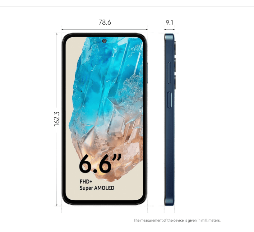 Samsung Galaxy M35 5G (Moonlight Blue,8GB RAM,128GB Storage) - Image 3