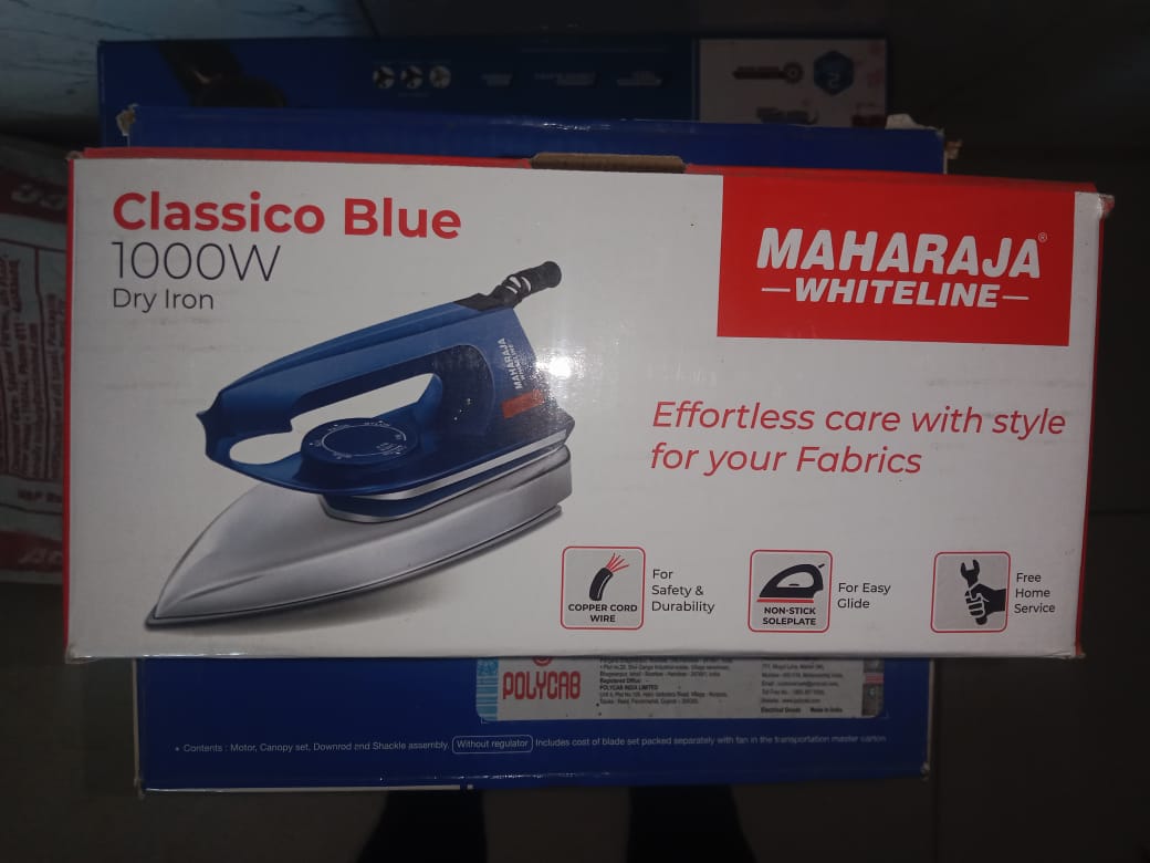 MAHARAJA WHITELINE Blue Classico DI-109 1000 W Dry Iron - Image 3