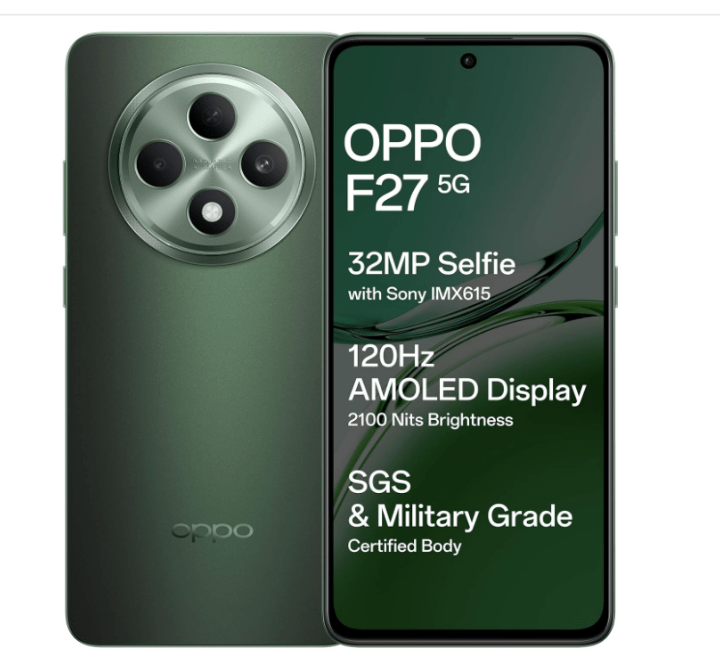 OPPO F27 5G (Emerald Green, 8GB RAM, 256GB Storage)