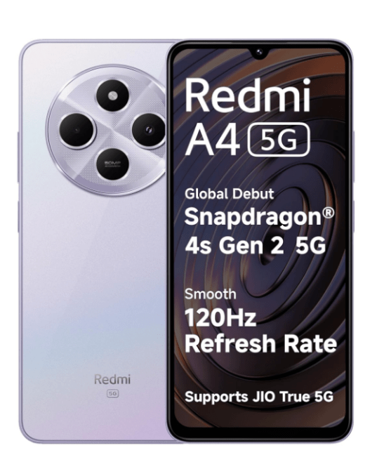 Redmi A4 5G (Sparkle Purple, 4GB RAM, 64GB Storage) |