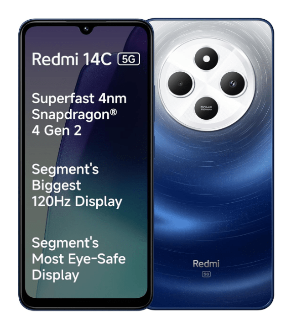 Redmi 14C 5G (Starlight Blue, 6GB RAM, 128GB Storage) |